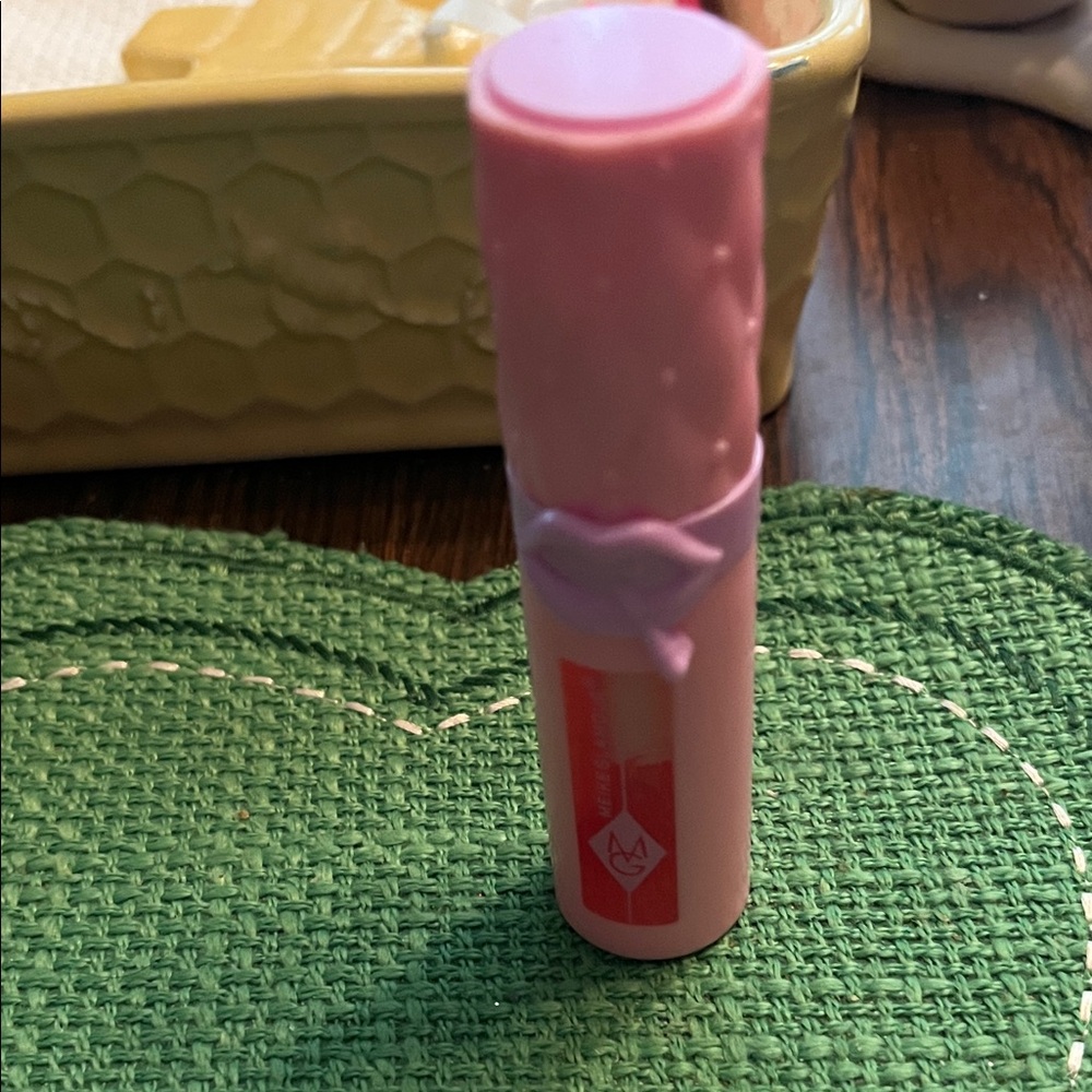 Pink Lip Balm with Heart Design by Meike Glamour brand new